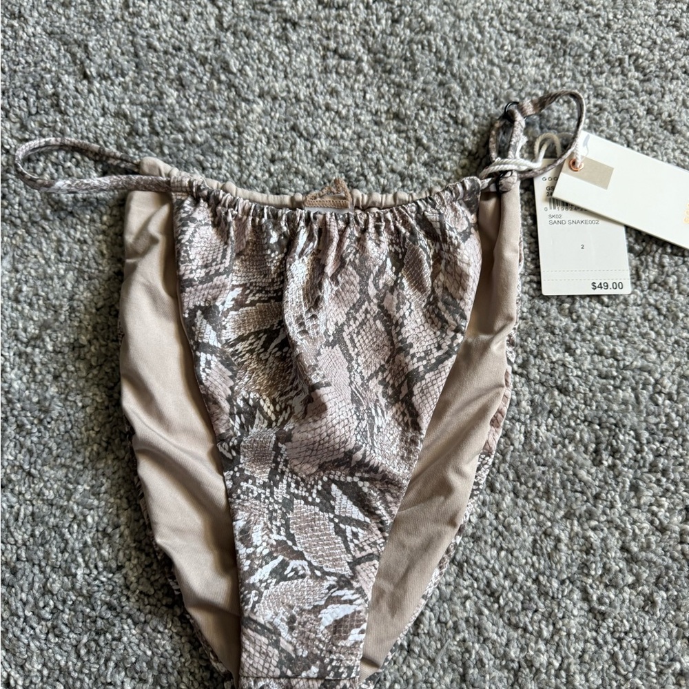 Good American Snake Pattern Bikini Bottom